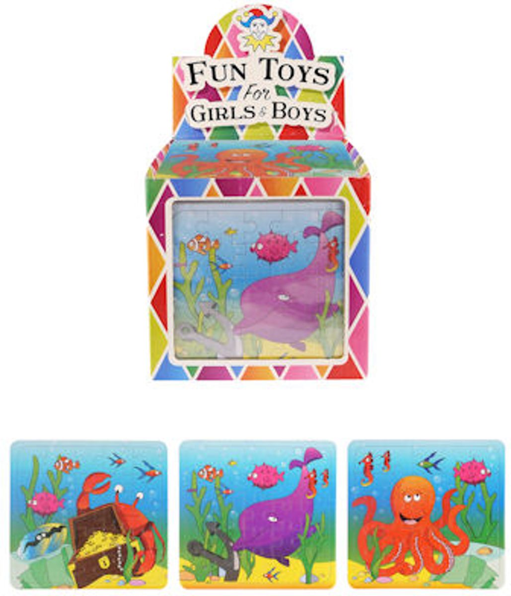 108 Stuks | Puzzel: Sea Life, 13 x 12 Cm in Traktatiebox (Uitdeelcadeautjes)